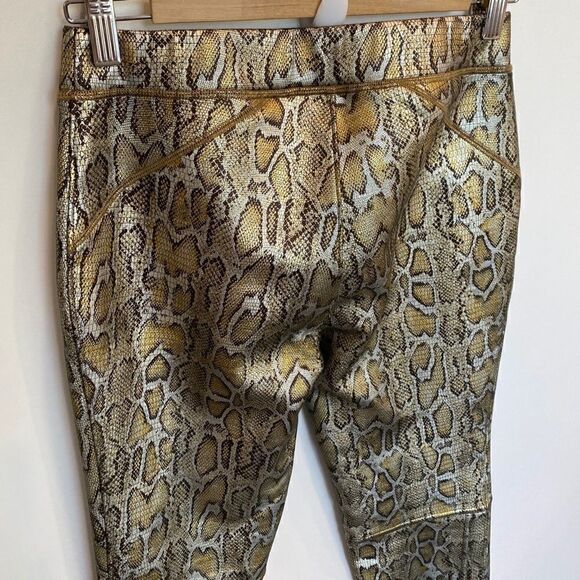 Free People Gold Snake Skin Print Leggings - Picture 13 of 13